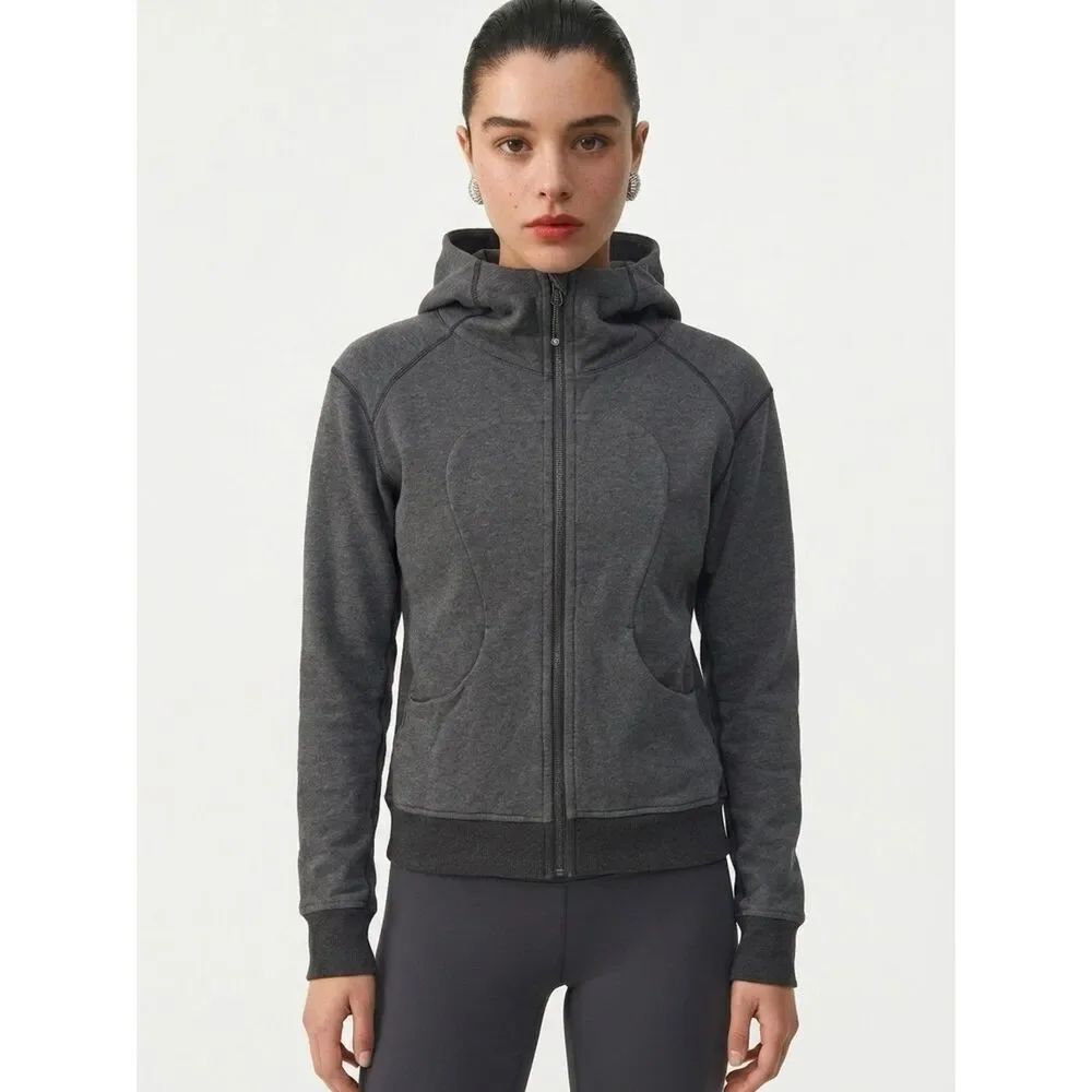 LULULEMON | Dark Gray On The Daily Hoodie Jacket Full Zip Women’s Size 8